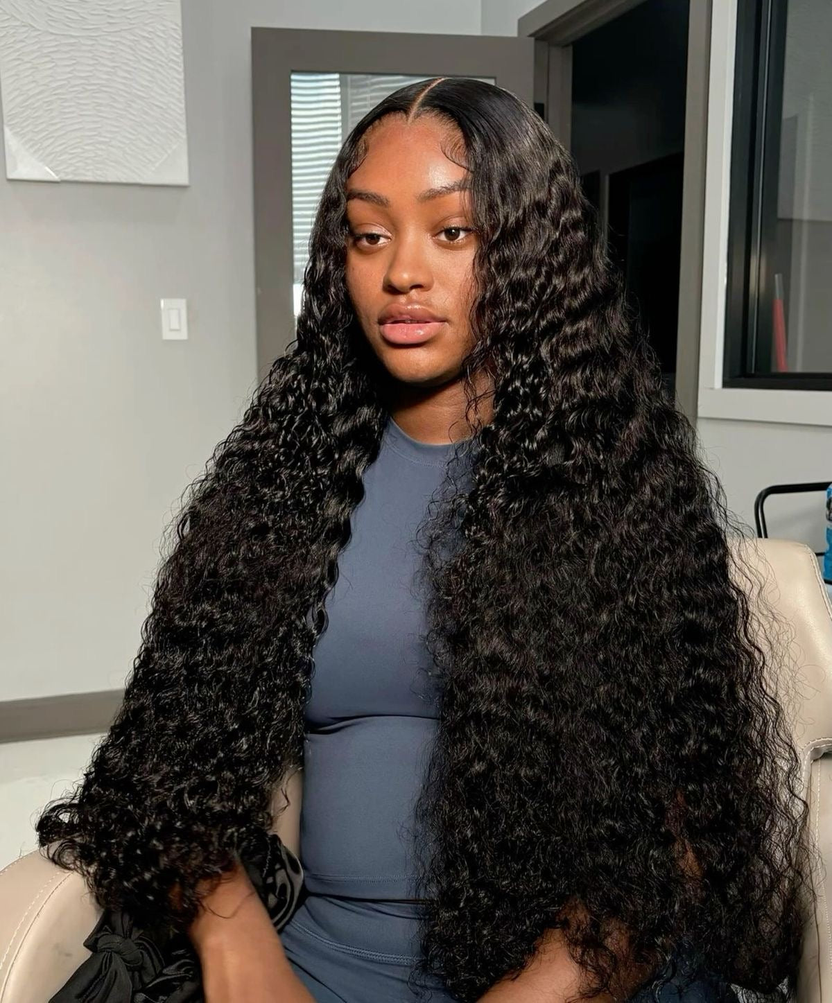 13X6 HD Black Deepwave Curly Wig